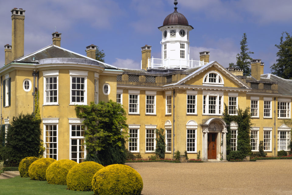 A detail view of the East front of Polesden Lacey, Surrey