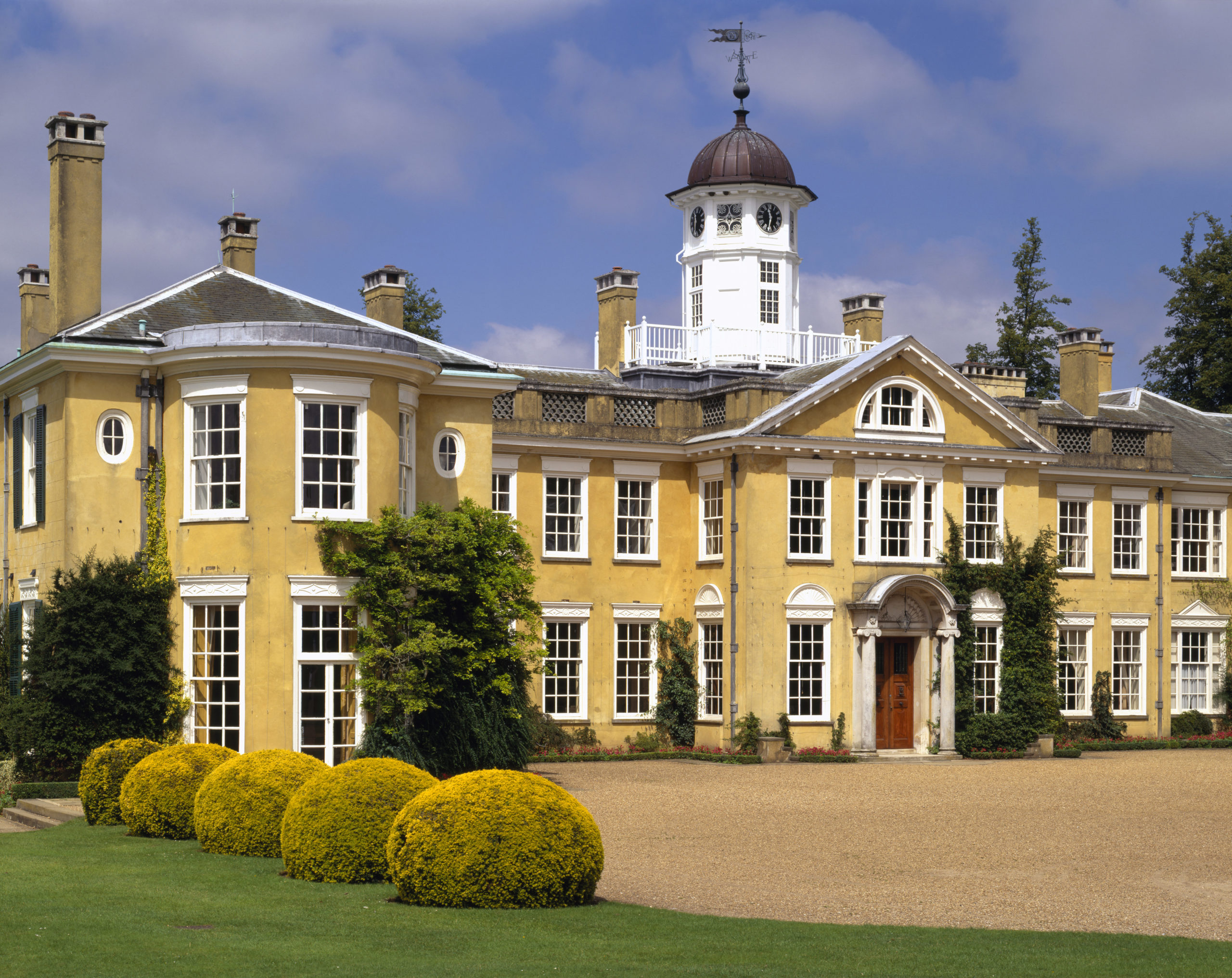 A detail view of the East front of Polesden Lacey, Surrey